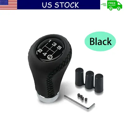 NEW Leather Manual Car 5 Speed Gear Stick Shifter Shift Knob Lever Universal US • $13.88
