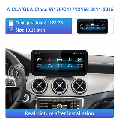 8G+128G10.25 Inch Android 13 Display Carplay For Mercedes CLA GLA A C117 W176 • $474.05