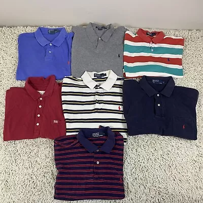 Lot Of 7 Polo Ralph Lauren Short Sleeve Mesh Shirt Polos Men’s Size Large • $89.99