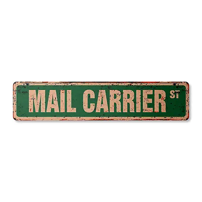 MAIL CARRIER Vintage Street Sign Letter Handler Deliver USPS Retirement • $10.99