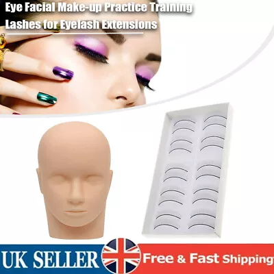 For Makeup Practice Mannequin Training Head Eyelashes Extension Lash Starter New • £11.92