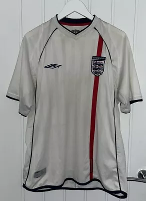 England 2001/2002 Home Football Shirt Umbro L Large World Cup Original • £26.99