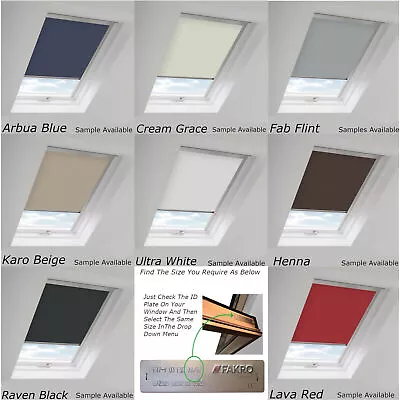 BLACKOUT BLINDS FOR FAKRO 55/78. 55/98. 66/98. 66/118. 78/98. 78/118. 78/140 Etc • £83.90