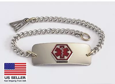 EPILEPSY Medical Alert ID Bracelet - USA Made FREE ID Wallet CardEngraving  • $12.99