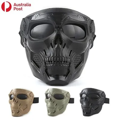 Motorbike Goggles Skull Face Shield Motorcycle Bicycle Bike Glasses Ski Eyewear • $12.14