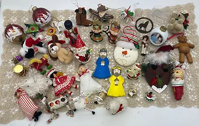 $35.99 • Buy VINTAGE Christmas Holiday Decorations / Ornaments - Mixed Lot 40 60's 70's Plus