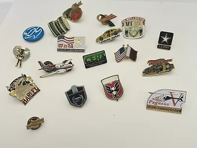 Lot Of 18 Vintage Pins Lapel Hat Pins Racing Military Medical Flight Advertising • $12