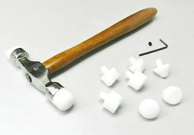 Nylon Hammer Heads Soft Touch 9 Face Plastic Tipped Jewelry Metal Forming Tool • $24.95