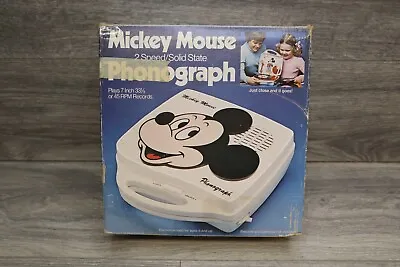 Vintage Disney Mickey Mouse Phonograph 2 Speed Record Player (DOES NOT WORK) • $32.18