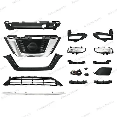 14PC For Rogue 2017-9 Grille/Grill Trim/Radiator Bracket/Fog Lamp/Bumper Molding • $124.97