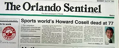 1995 Newspaper Controversial Sports Journalist HOWARD COSELL DEAD -Muhammad Ali  • $25