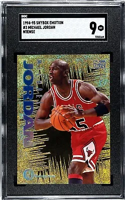 Michael Jordan 1994-95 Skybox Emotion N-tense #3 Chicago Bulls *sgc Mint 9* • $349.99