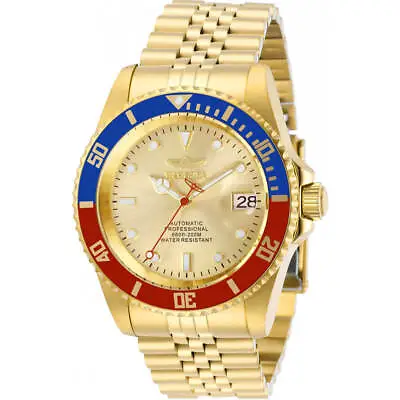 Invicta Men's Watch Pro Diver Gold Tone Dial Automatic Yellow Bracelet 29183 • $100.29