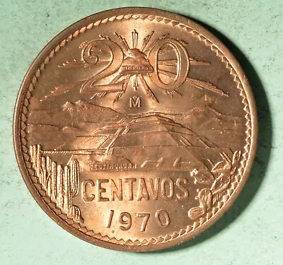 Mexico -  20  CENTAVOS 1970 - INV#B-348 • $4.65