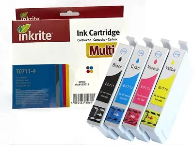 £7.69 • Buy T0715 Multipack 4 Ink Cartridge For EPSON Stylus DX8450 DX7450 Cheetah Non-OEM 
