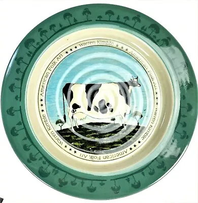 Dairy Milk Cow Warren Kimble American Folk Art 8.5  Plate Otagiri Japan 96 Enesc • $21.99