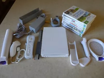 Nintendo Wii Console Bundle 8x Games Incl. Wii Sports And Accessories • $84.95