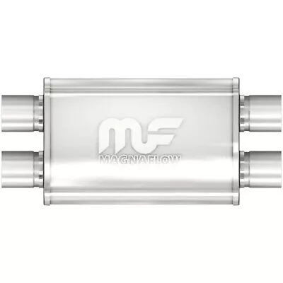 MagnaFlow Dual Muffler 2.5  In / Out 4 X 9 Oval 14  Body Stainless Steel 11386 • $161.89