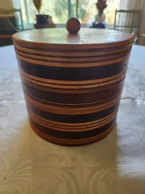 Vintage Mixed Layered Wood Ice Bucket Mid Century 8” X 8” • $8