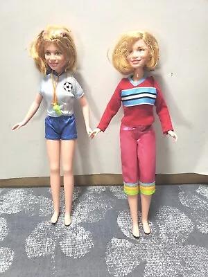 Lot Of 2 Mary Kate And Ashley Olsen Twins Dolls Mattel 1987 • $15.31