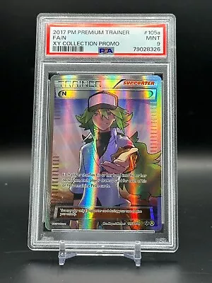 PSA 9 MINT N XY Collection Promo Full Art Holo Pokemon Card 105a/124 • $109.99