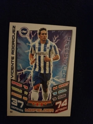 £1.80 • Buy 12-13 BRIGHTON Hove CARD MATCH ATTAX CHAMPIONSHIP 2012 2013 Vicente Rodriguez 