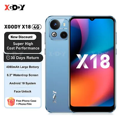XGODY 6.3  Factory Unlocked Mobile Phones Android 10 Smartphone Dual SIM 4000mAh • $101.99