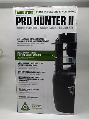 Moultrie Pro Hunter II Feeder Kit Black (MFG-13448) Hunting Deer *New In Pkg* • $59.99