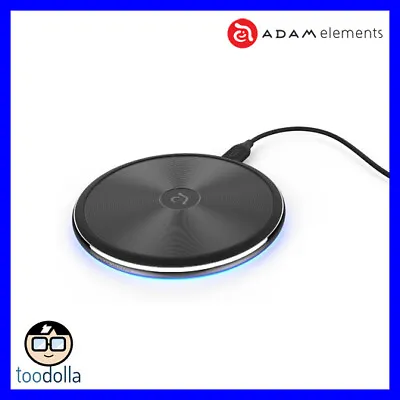 Adam Elements Omnia Q1 Desktop Wireless Phone Charging Pad Black And Chrome • $64.90