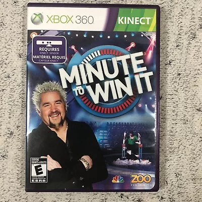Minute To Win It XBOX 360 Kinect Video Game Complete With Manual • $9.09