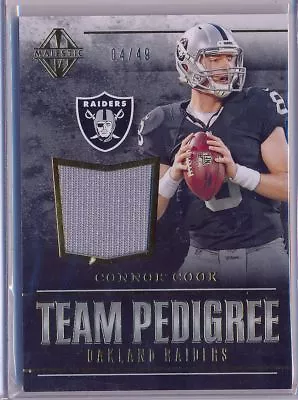 CONNOR COOK - 2017 Majestic GOLD Team Pedigree Game Used Patch /99 - Raiders SP • $2.69