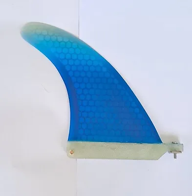 Surfboard Honeycomb Longboard Fin 6” Inch + Plate & Screw.SUP Mal Fins. Blue. • £24.99