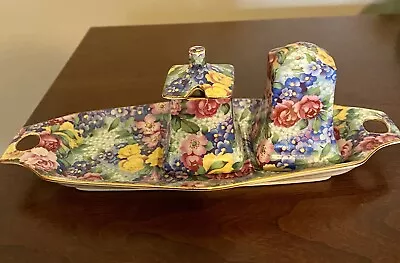 Vintage Royal Winton Chintz Julia Shaker & Tray Set • $18