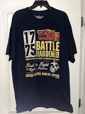 USMC Battle Hardened Distressed Look 7.62 Design Battlespace Men's T-Shirt  2X • $11.95