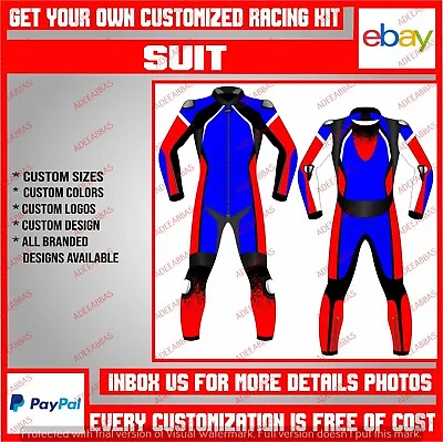 $284.75 • Buy Motorcycle Jumpsuit Motorbike Leather Riding Suit Racing/Street Custom 1PC & 2PC