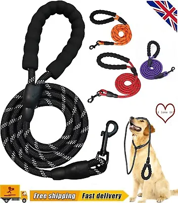 Dog Leash Rope Braided Pet Leads Strong Soft For Medium Large Dogs Walk 5FT • £3.69