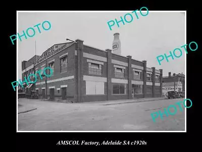OLD HISTORIC PHOTO OF ADELAIDE SA AMSCOL MILK & DAIRY Co FACTORY C1920s • $9.90