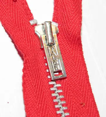 Unused Vintage Talon Metal Zipper 23  Separating Zipper! Red! Size #4! Nos! Usa! • $13.99