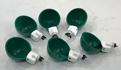 6 PCS Automatic Water Cups Poultry Drinker Waterer Chicken Ducks Quail Drinking • $10.99