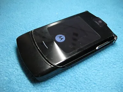 Vintage Motorola V3T RAZR Black Flip Mobile Phone • $29.99