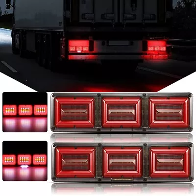 Left+Right LED Tail Lights Truck Trailer Caravan Ute Stop Indicator Reverse Lamp • $54.78