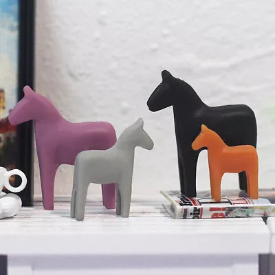 Set Of 3pcs  Dollhouse Horse Figurines Nordic Pony Mini Animal Statues Miniature • $10.10