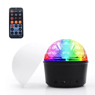 Bluetooth Speaker Crystal RGB Disco LED Light Ball / Night Light Sound Activated • $17.99