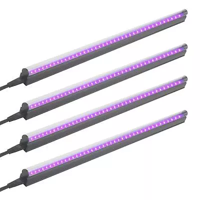 Led Black Light Bar 4 Pack 72W (18W Each) 2ft T5 UV Blacklight Tube Glow In ... • $75.89