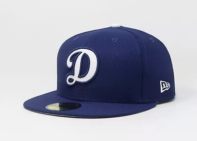 New Era 59Fifty Men Women Cap Los Angeles Dodgers D Blue Diamond Era Fitted Hat • $29.40