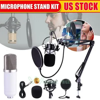 Kit De Microfono Profesional De Condensador De Audio Studio Set De Grabacion NEW • $43.99