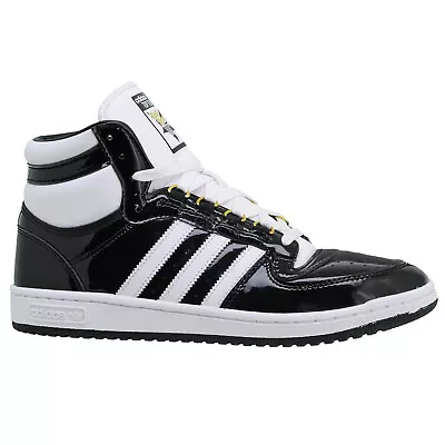 Adidas Originals Top Ten RB High Top Shoes Black White Patent Leather Mens Sizes • $66.90