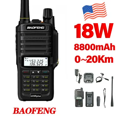 Baofeng UV9R Plus VHF/UHF Walkie Talkie Dual-Band ​Handheld Two-way Radio 18W US • $136.88