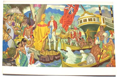 1952 Eugene Savage Matson Lines SS Lurline Hawaiis Never Folded God Appears Menu • $79.99