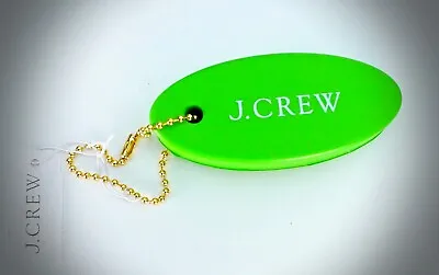 J Crew Key Chain Bag Tag Floating Keychain Foam Retro Travel Bright Green Keys • $17.56